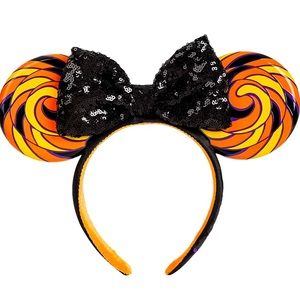 🍭 Minnie Ears Headband Sweet & Spooky Candy Swirl